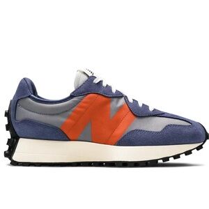 New Balance 327 Magnetic Blue Varsity Orange